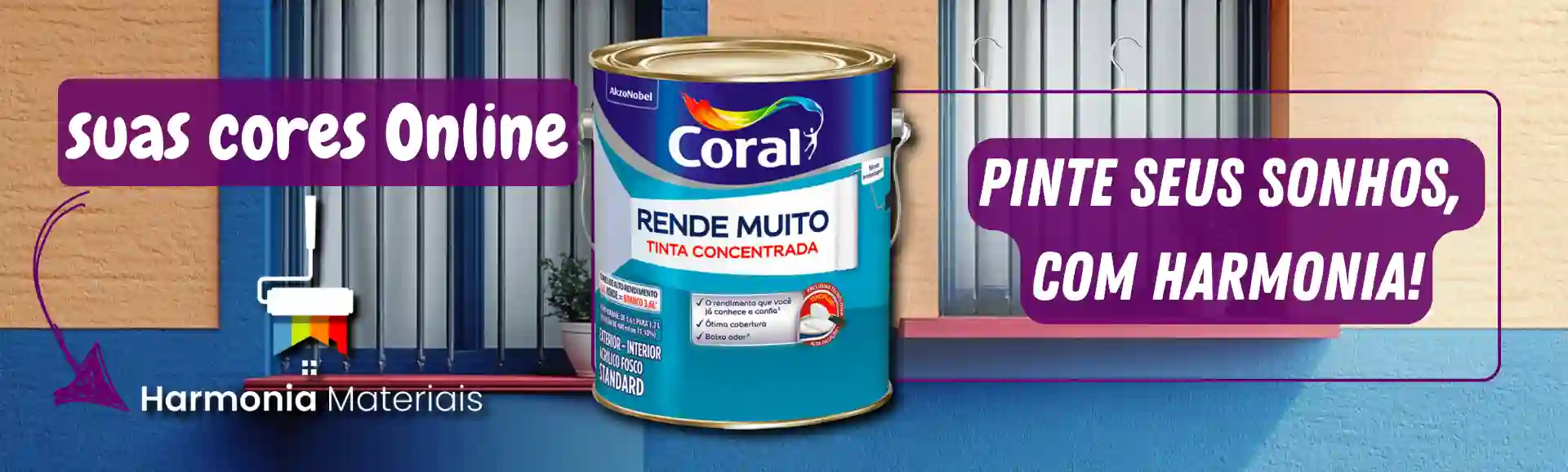 banner coral rende muito tinta cor sino